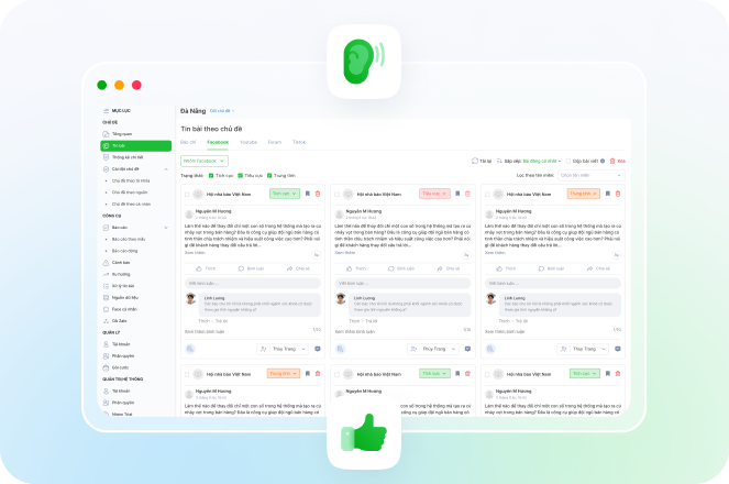 vnSocial - trợ lý AI hỗ trợ lắng nghe và giám sát mạng xã hội
